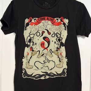 Disney Mickey Black Graphic Tee: Come Alive